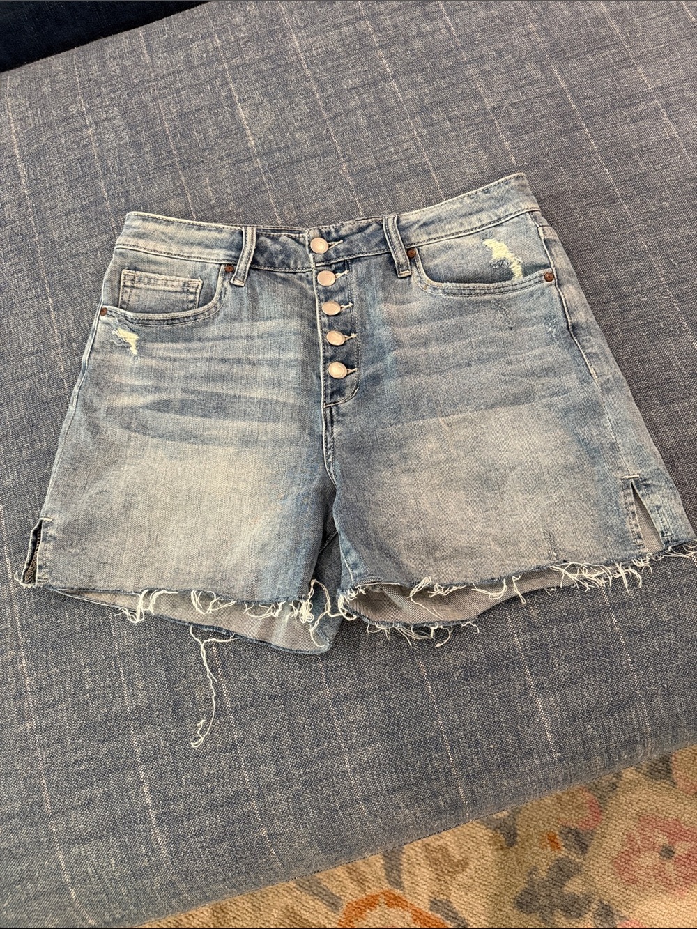 Joe’s Jeans Button Fly Raw Hem Denim Shorts